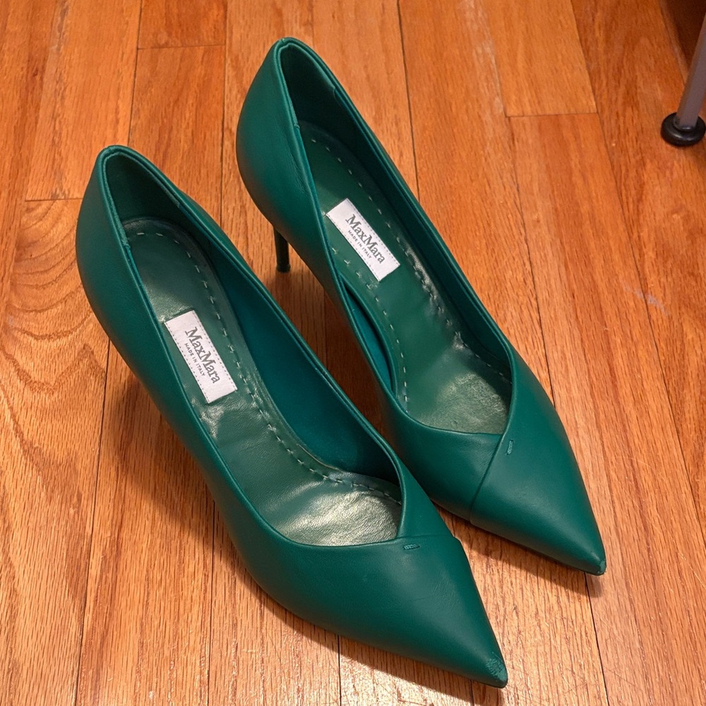MaxMara green Women's Heels Sz 38.5